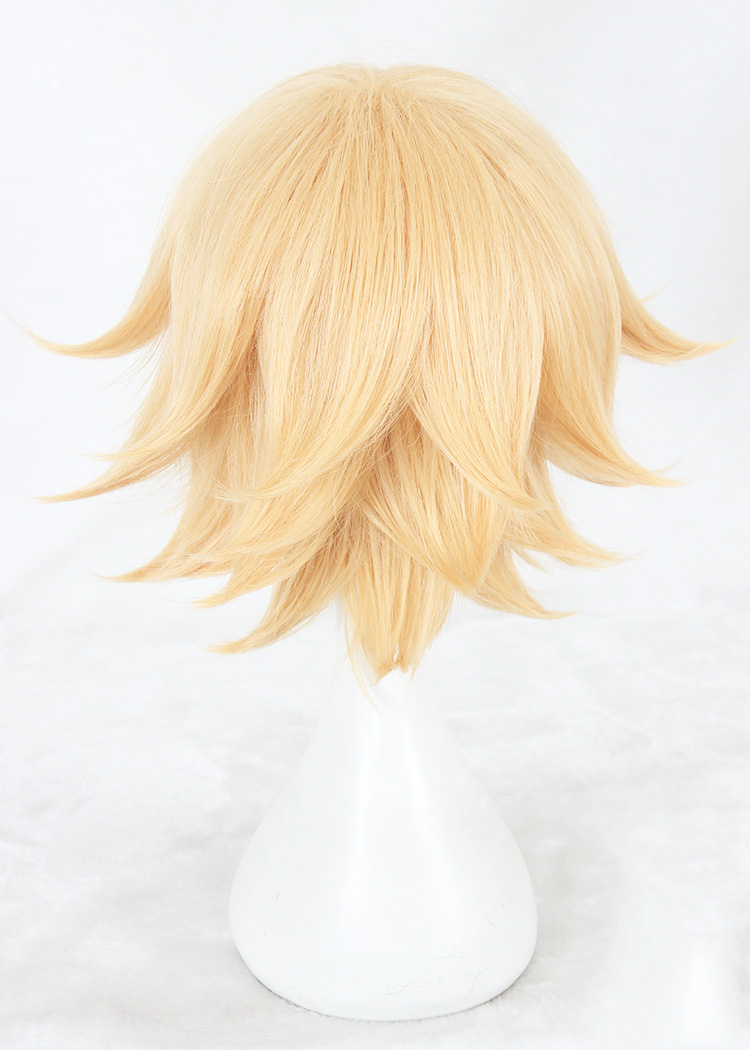 30cm Short Golden AOTU World Jin Wig Synthetic Anime Hair Cosplay Wigs