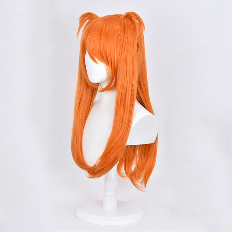 65cm Long Straight Orange EVA Anime Wig Asuka Langley Soryu Synthetic