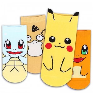 High Quality Charmander&Duckbill&Pikachu&Tortoise Girls Short Anime Cosplay Cartoon Socks CS001