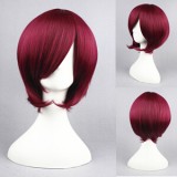 35cm Short Wine Red StArry☆Sky Yoh Tomoe Synthetic Anime Cosplay Wig CS-002A