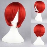 35cm Short Dark Red Vocaloid Akaito Synthetic Anime Cosplay Wig CS-002D