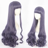 90cm Long Curly Purple Mixed Card Captor Sakura Tomoyo Wig Synthetic Anime Cosplay Wigs CS-360B