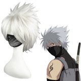35cm Short Silver Gray Naruto Hatake Kakashi Synthetic Anime Cosplay Wig CS-007A