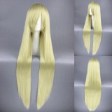 100cm Long Straight APH White Emigre Wig Synthetic Beige Anime Cosplay Wigs CS-035F