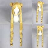 100cm Long Curly Blonde Sailor Moon Synthetic Anime Cosplay Hair Wig CS-022A