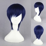 30cm Short Arcana Famiglia Nova Blue Synthetic Anime Cosplay Wigs CS-059A