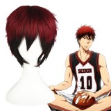 35cm Short Kuroko No Basketball Kagami Taiga Wig Red&Black Mixed Synthetic Anime Cosplay Wigs CS-054A