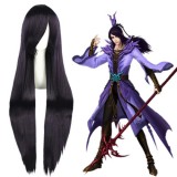 100cm Long Straight Inu Boku Secret Service Shirakiin Ririchiyo Wig Dark Purple Anime Cosplay Wig CS-035N