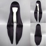 100cm Long Straight Boku Secret Service Shirakiin Ririchiyo Wig Dark Purple Anime Cosplay Hair WigS CS-035R