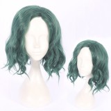 30cm Short Curly Dark Green The Gifted Polari Wig Synthetic Anime Cosplay Wigs CS-350B