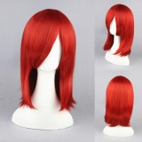 45cm Medium Long Straight Kuroshitsuji Madame Rouge Red Synthetic Anime Cosplay Wig CS-025A