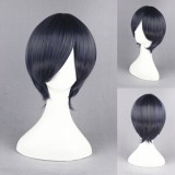 35cm Short Kuroshitsuji Ciel Phantomhive Wig Blue&Gray Mixed Anime Cosplay Hair Wig CS-038A