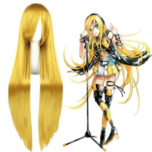 100cm Long Straight Code Geass Shirley Fenette Wig Gloden Anime Cosplay Wig CS-035E