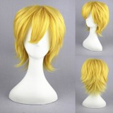 35cm Short Blonde Kingdom Hearts Ventus Synthetic Anime Cosplay Wig CS-010A