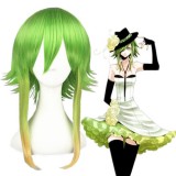 55cm Medium Long Green&Yellow Mixed Vocaloid Gumi Wig Synthetic Anime Cosplay Hair Wigs CS-049B