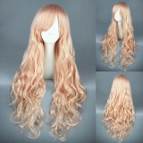 80cm Long Wave Light Pink Macross Series Sheryl Nome Synthetic Anime Cosplay Wigs CS-032C