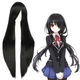 100cm Long Straight Final Fantasy Vincent Valentine Wig Synthetic Black Anime Cosplay Wigs CS-035V