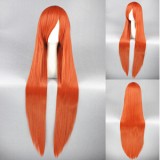 100cm Long Straight Beach Inoue Orihime Wig Stnthetic Orange Anime Cosplay Wigs CS-035I