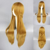 90cm Long Straight Sword Art Online Asuna Wig Synthetic Brown Hair Anime Cosplay Wigs CS-064A