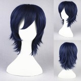 35cm Short Dark Blue Shugo Chara Yoru Synthetic Anime Cosplay Wig CS-005A
