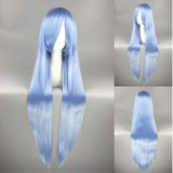 100cm Long Straight Touhou Project Hinanawi Tenshi Wig Synthetic Anime Hair Light Blue Cosplay Wig CS-035K