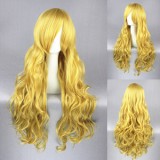 80cm Long Wave Light Gold Touhou Project Kirisame Marisa Synthetic Hair Anime Cosplay Wig CS-032B