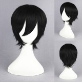 35cm Short Black Ao no Exorcist Okumura Rin Wig Synthetic Anime Cosplay Wigs CS-047A