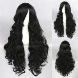 90cm Long Wave Inuyasha Naraku Wig Black Synthetic Anime Cosplay Hair Wigs CS-065D