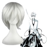 30cm Short Silver White Hitman Reborn Byakuran·Gesso Synthetic Anime Cosplay Wig CS-015A