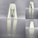 120cm Long Straight Rozen Maiden Suigintou Wig Silver White Synthetic Anime Cosplay Hair Wigs CS-066A
