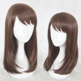 45cm Medium Long Brown Game Love and Producer Heroine Wig Synthetic Anime Cosplay Wig CS-357E