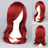 55cm Medium Long Naruto Uzumaki Karin Wine Red Synthetic Anime Cosplay Wig CS-026B