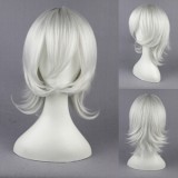 35cm Short Silver White D.Gray-Man Allen Walker Synthetic Anime Cosplay Hair Wig CS-024A