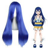70cm Long Straight Fairy Tail Wendy Marvell Blue Synthetic Anime Cosplay Wigs CS-029A