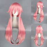 100cm Long Straight The Future Diary Gasai Yuno Wig Synthetic Hair Light Pink Anime Cosplay Wigs CS-052A