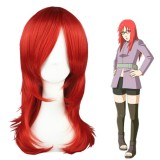 55cm Medium Long Red Synthetic Hair Anime Cosplay Costume Wig CS-026C