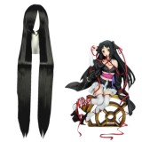 120cm Long Straight Final Fantasy Vincent Valentine Wig Black Synthetic Anime Cosplay Wigs CS-066B