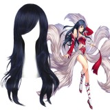 65cm Long Curly Prince of Tennis Kisarazu Ryou Blue&Black Mixed Anime Cosplay Hair Wig CS-030A