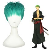 30cm Short Green One Piece Cosplay Roronoa Zoro Synthetic Anime Cosplay Wigs CS-114A
