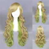 65cm Long Wave Green Mixed Girls Wigs Synthetic Anime Hair Cosplay Lolita Wigs CS-100A