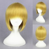 35cm Short Shingeki no Kyojin Armin Arlart Wig Golden Synthetic Anime Cosplay Wig CS-085A
