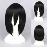 35cm Short Black Shingeki no Kyojin Mikasa Ackerman Wig Synthetic Anime Cosplay Hair Wigs CS-083A