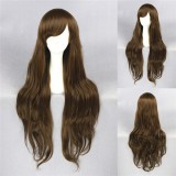 80cm Long Wave Brown Wigs Synthetic Anime Cosplay Lolita Wig CS-130A