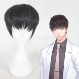 30cm Short Black Game Love and Producer Xumo Wig Synthetic Anime Cosplay Wig CS-357A