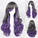 65cm Long Wave Color Mixed Synthetic Hair Wig For Woman Anime Cosplay Lolita Wigs CS-094B