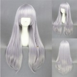 75cm Long Straight Light Purple Dangan Ronpa Kirigiri Kyoko Wig Synthetic Anime Cosplay Wigs CS-117C