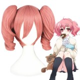 35cm Short Inu × Boku Secret Service Roromiya Karuta Wig Pink Anime Cosplay Wigs+2Ponytails CS-078B