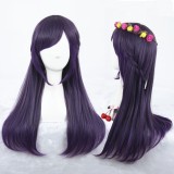 65cm Long Straight Purple Mixed Wigs For Woman Synthetic Anime Cosplay Lolita Wig CS-122A