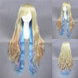 100cm Long Curly Color Mixed Vocaloid Mayu Wig Synthetic Anime Cosplay Wigs CS-112A