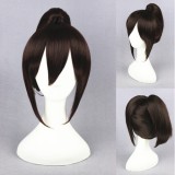 35cm Short Brown Shingeki no Kyojin Sasha Blaus Wig Anime Cosplay Wigs+1Ponytail CS-090A